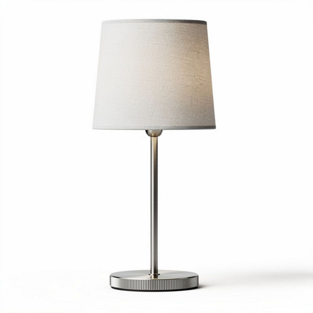 Tafellamp met stoffen lampenkap en metalen voet 20 x 20 x 40cm