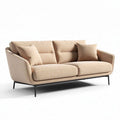 Beige stoffen bank 180 x 90 x 80cm met kussens en metalen poten