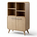 Houten kast met open planken en gesloten vakken 80 x 40 x 120cm
