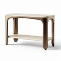 Salontafel in brons en wit met afmetingen 120 x 40 x 75cm